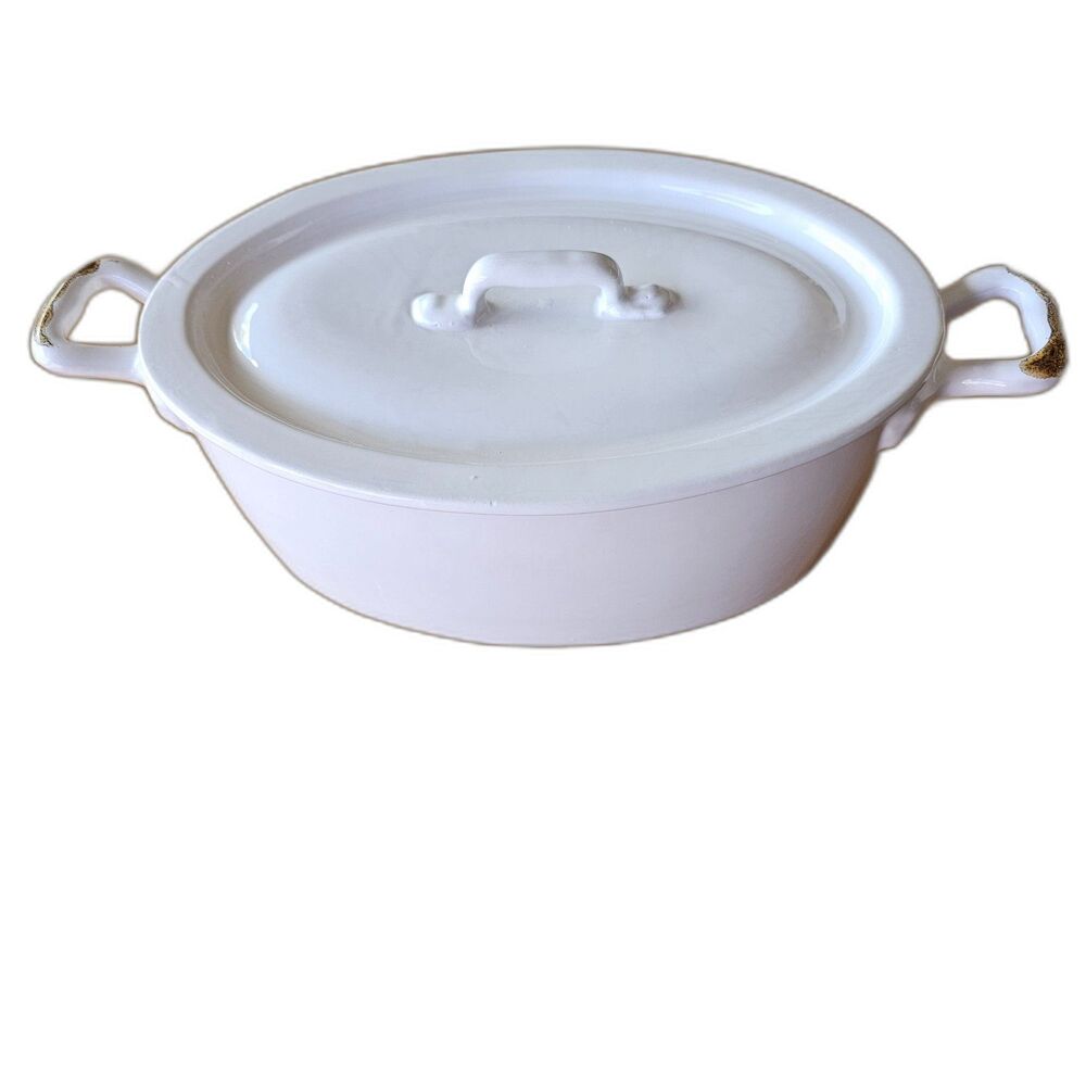 Macy's The Cellar Made in Italy Ceramic 2 Quart Oval Casserole w Lid NWT
